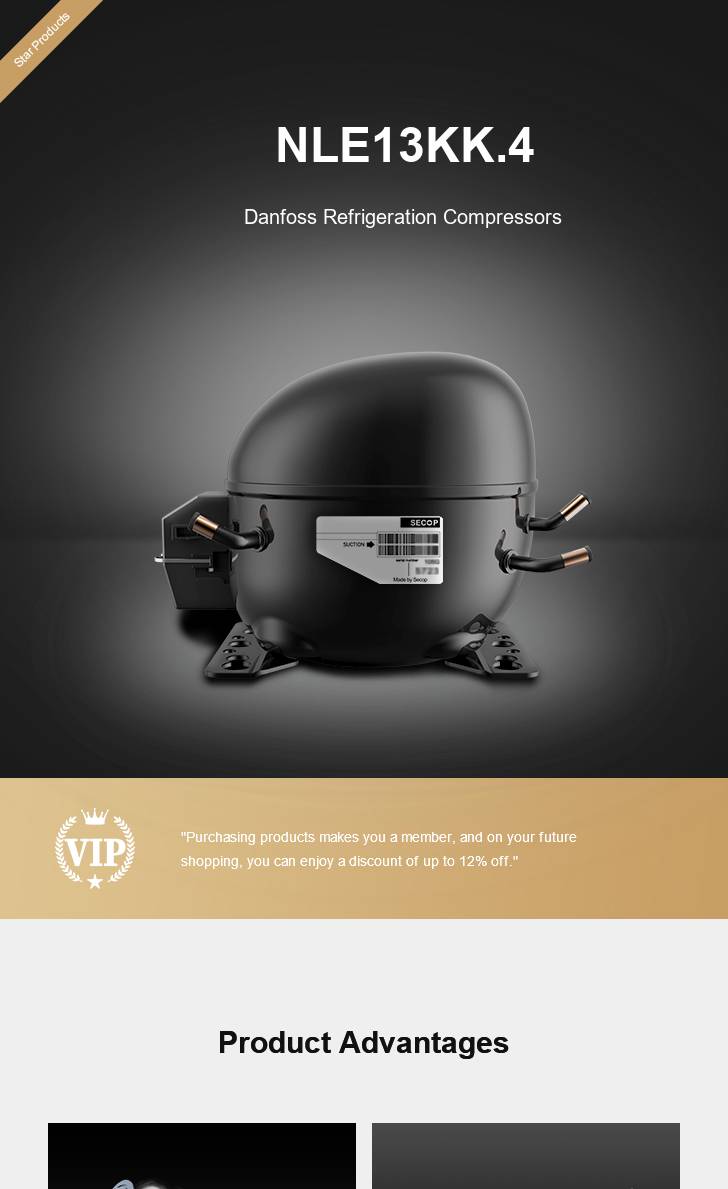 Danfoss Compressor NLE13KK.4, technical parameters pdf, structure diagram